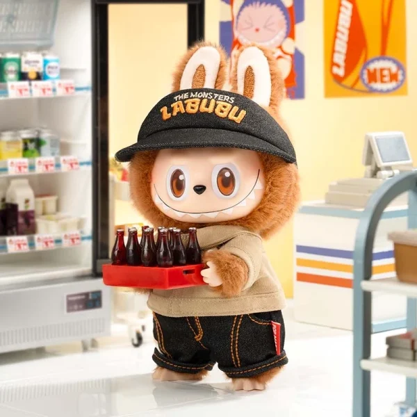 Labubu Wacky Mart – Figura de Peluche Marrón y Edición Supermercado - Imagen 3
