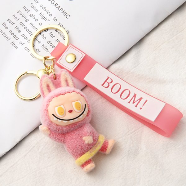 Llavero Labubu kawaii de peluche con diseño único y colores divertidos - Imagen 2