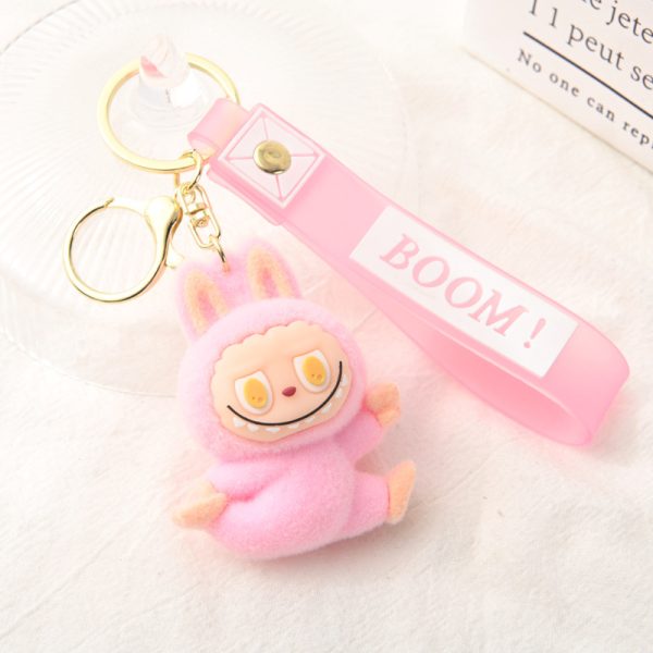 Llavero Labubu kawaii de peluche con colores brillantes y diseño exclusivo - Imagen 4