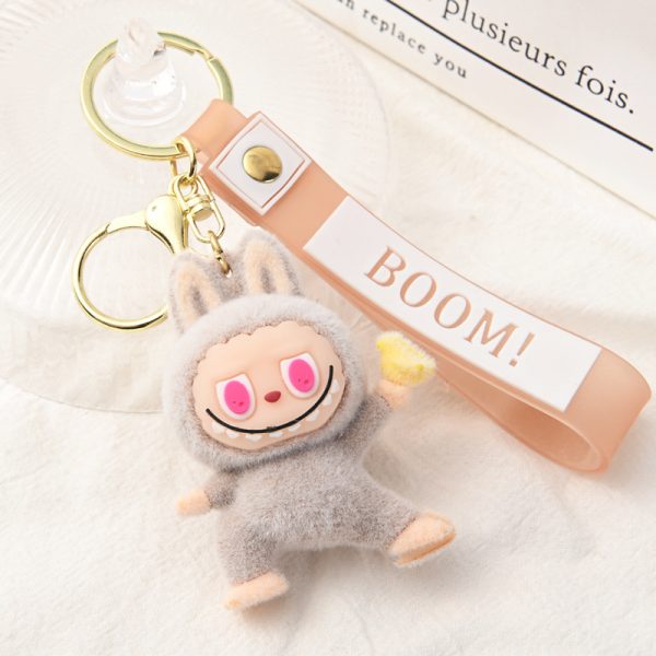 Llavero Labubu de peluche kawaii con diseño mini y colores variados - Imagen 3
