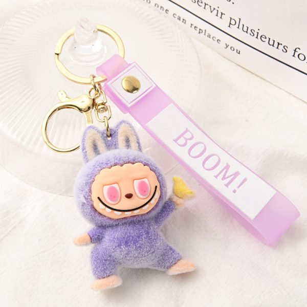 Llavero Labubu de peluche kawaii con diseño mini y colores variados - Imagen 4