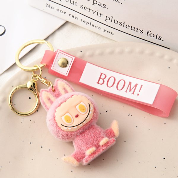 Llavero Labubu kawaii de peluche con colores variados y diseño oficial - Imagen 4