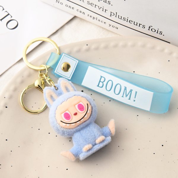 Llavero Labubu kawaii de peluche con colores variados y diseño oficial - Imagen 5