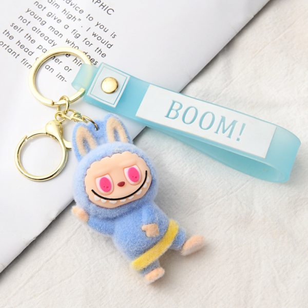 Llavero Labubu kawaii de peluche con diseño único y colores divertidos - Imagen 4