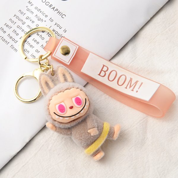 Llavero Labubu kawaii de peluche con diseño único y colores divertidos - Imagen 5
