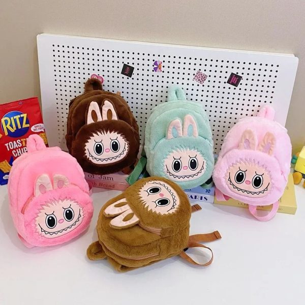 Mochila de peluche Labubu conejo marrón – accesorio kawaii y figura de colección - Imagen 2