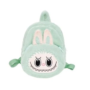 Mochila de peluche Labubu conejo verde menta – accesorio kawaii y figura de colección