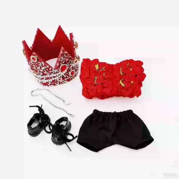Traje Corona Real para Labubu – Edición Rosas Rubí - Imagen 4