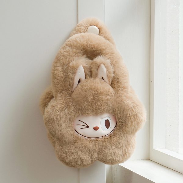 Bolso de Peluche Kawaii Marrón – Mochila con Diseño Conejito Adorable