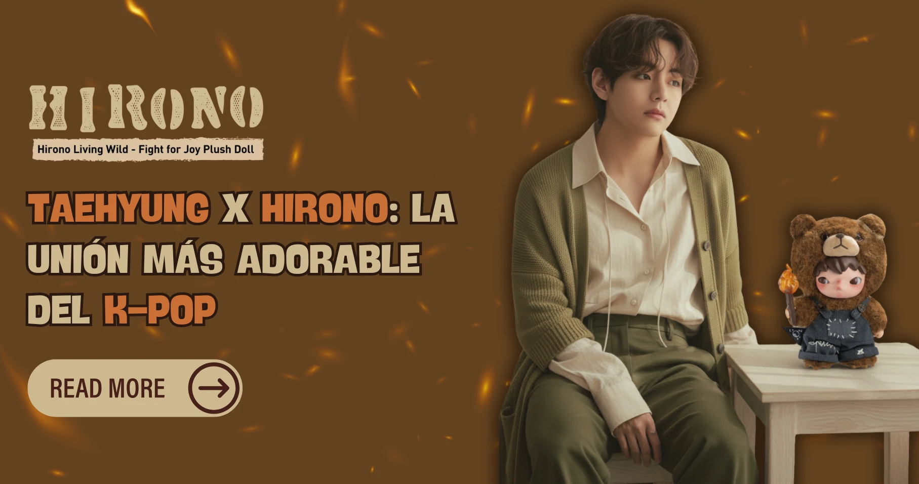 Taehyung y el peluche Hirono que conquistó internet