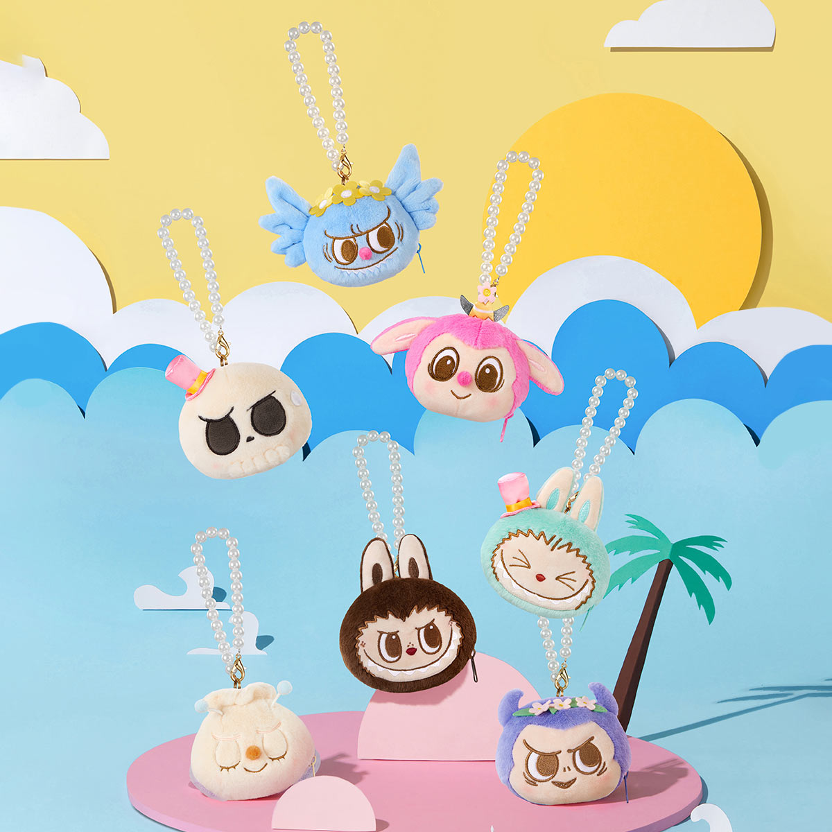 The Monsters Party – Peluches reversibles Blind Box | Llavero coleccionable kawaii de diseño - Imagen 3