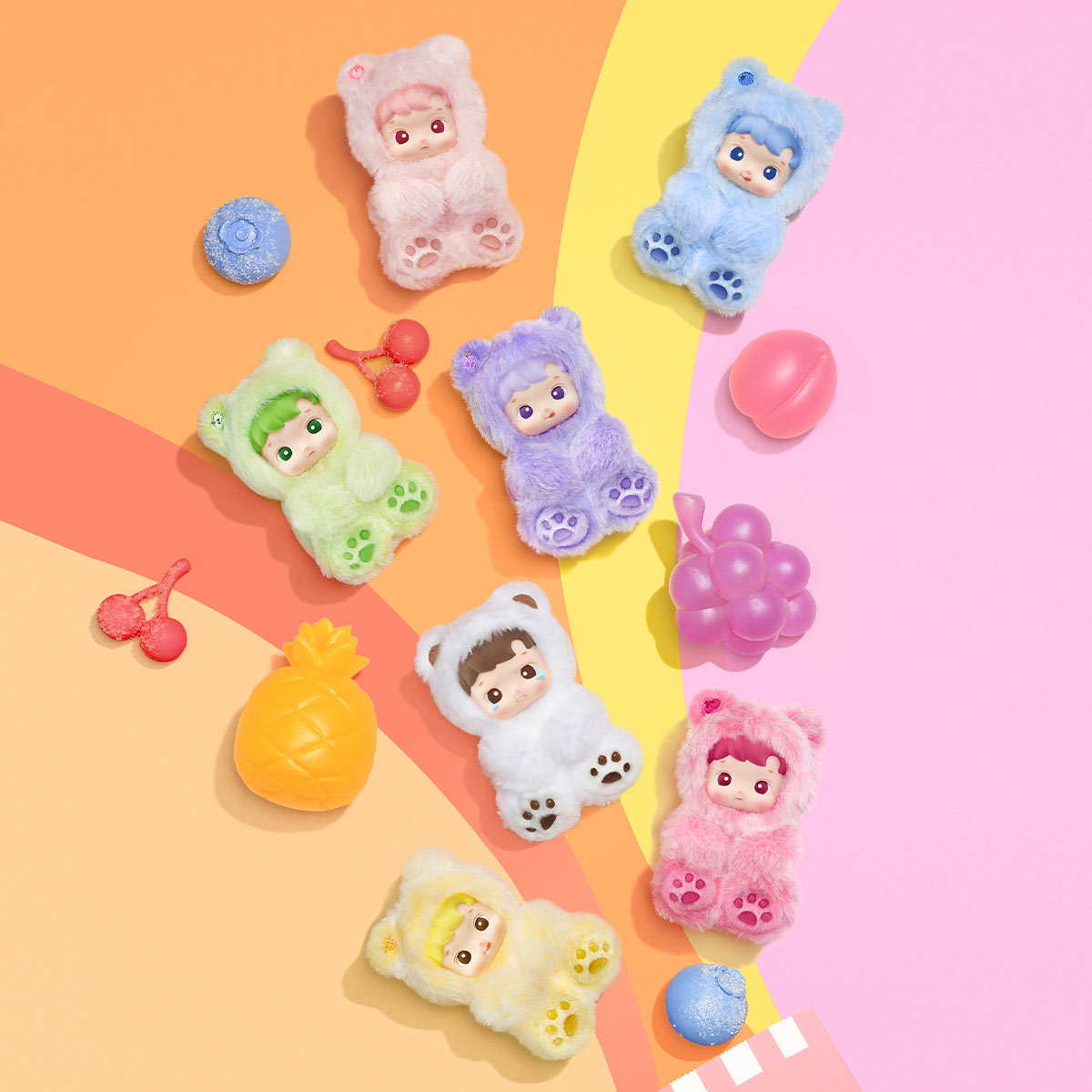 HACIPUPU Gummy Bear Series – Colgantes de peluche vinilo Blind Box | Figuras coleccionables kawaii - Imagen 3
