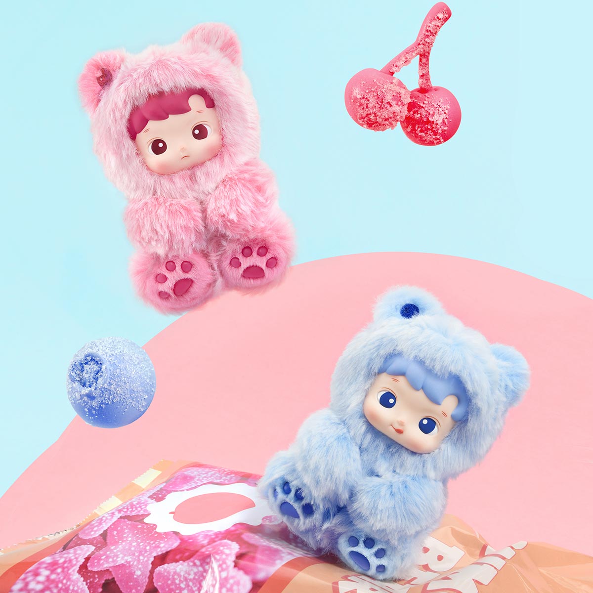 HACIPUPU Gummy Bear Series – Colgantes de peluche vinilo Blind Box | Figuras coleccionables kawaii - Imagen 6