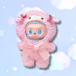 Peluche Labubu × Sanrio My Sweet Piano – Edición Kawaii Rosa Pastel Esponjosa de Colección
