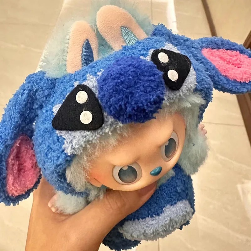Disfraz de Peluche Labubu × Stitch – Traje Azul Suave Inspirado en el Alien más Adorable - Imagen 4