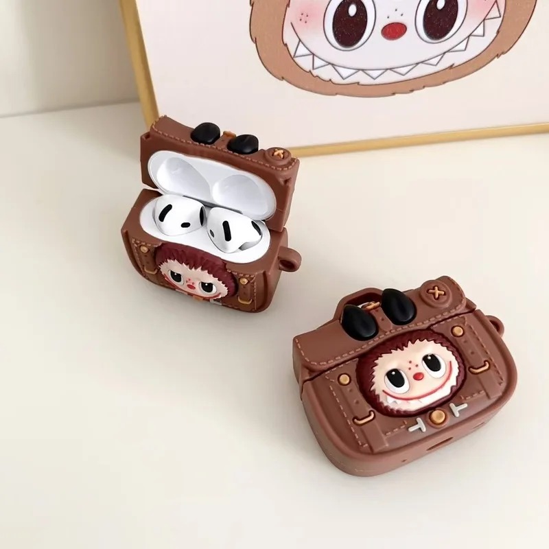 Funda protectora Labubu para AirPods (1/2/3/Pro/Pro2/Pro4) – Carcasa de silicona antigolpes con diseño coleccionable - Imagen 3