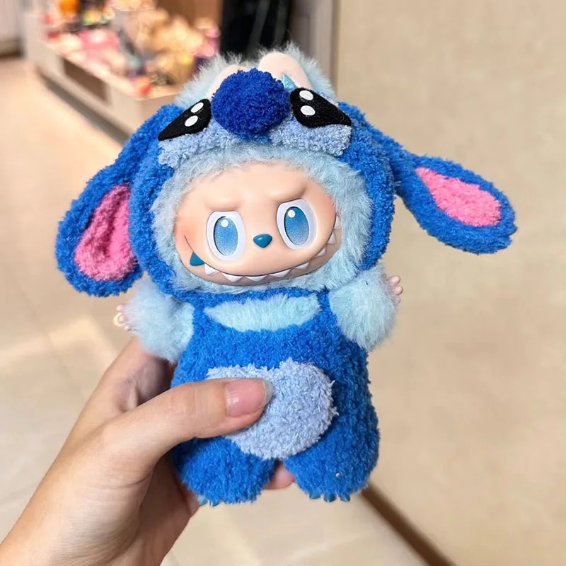 Disfraz de Peluche Labubu × Stitch – Traje Azul Suave Inspirado en el Alien más Adorable - Imagen 3