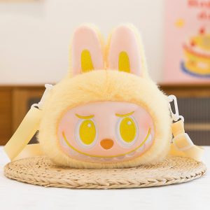Bolso de peluche Labubu – Diseño Conejito Amarillo (22 cm)
