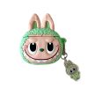 Funda protectora Labubu para AirPods (Rosa / Verde / Marrón) – Carcasa de silicona antigolpes con llavero decorativo - Green