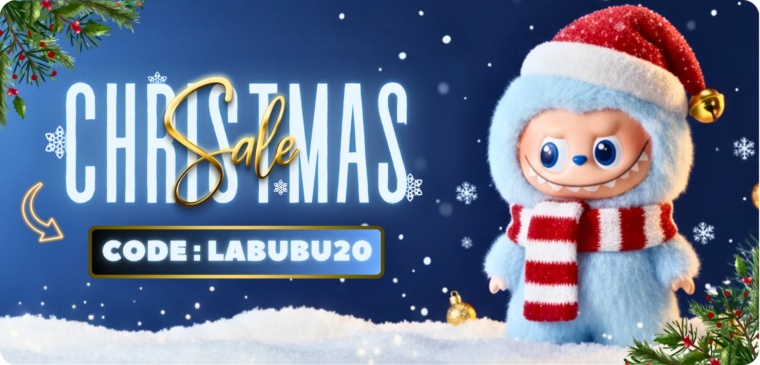 Labubu with winter & Christmas elements